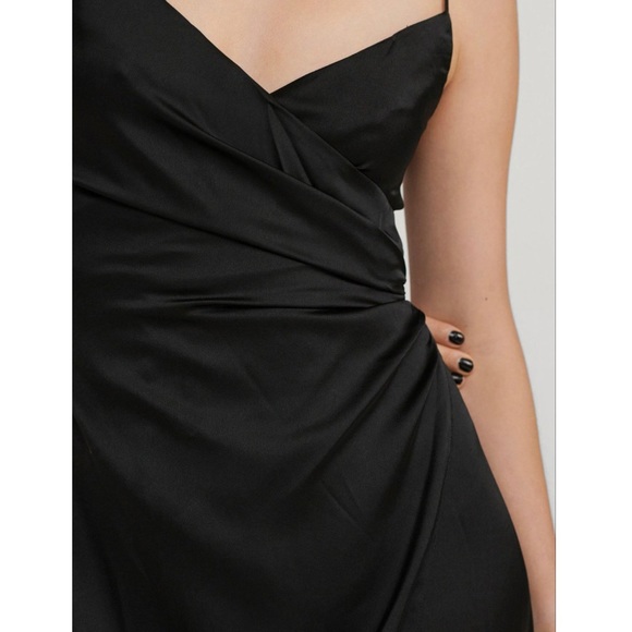 Satin Maxi Wrap Dress - Picture 3 of 4